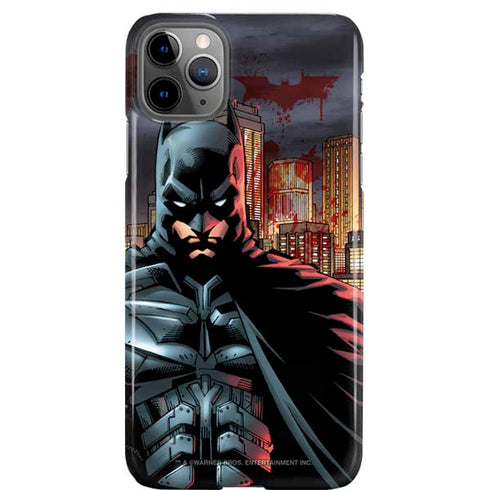DC Comics Batman The Dark Knight Comic Art in Gotham City iPhone Cases