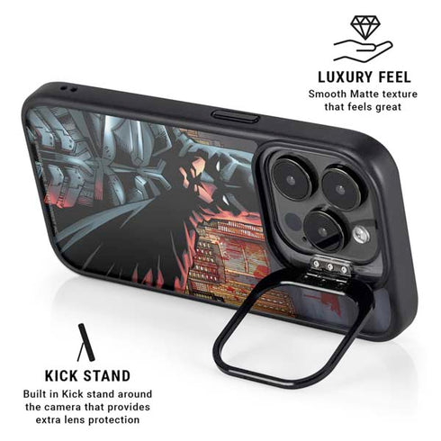 DC Comics Batman The Dark Knight Comic Art in Gotham City iPhone 13 Pro Kickstand Case
