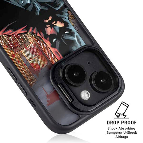 DC Comics Batman The Dark Knight Comic Art in Gotham City iPhone 15 Plus Kickstand Case