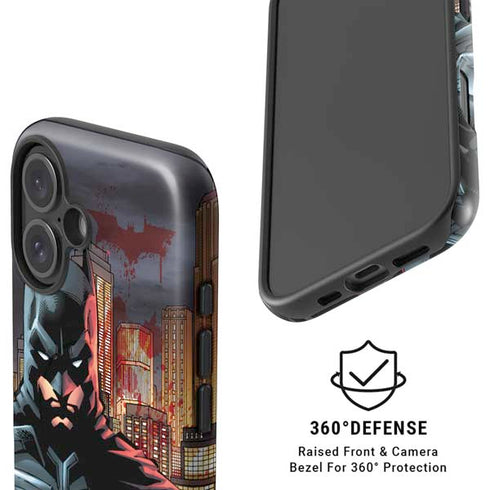 DC Comics Batman The Dark Knight Comic Art in Gotham City iPhone 16 Plus Magsafe Impact Case