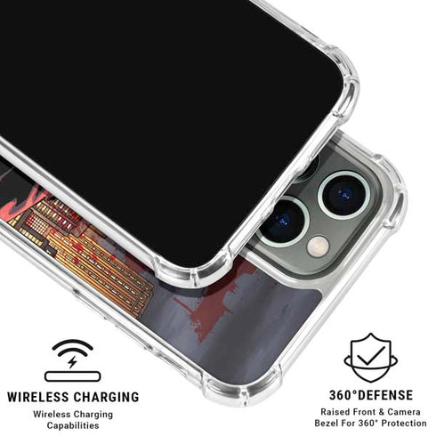 DC Comics Batman The Dark Knight Comic Art in Gotham City iPhone 16 Pro Max Clear Case