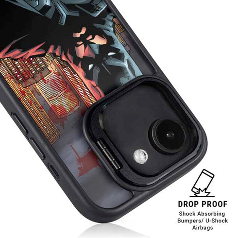 DC Comics Batman The Dark Knight Comic Art in Gotham City iPhone 16e Kickstand Case