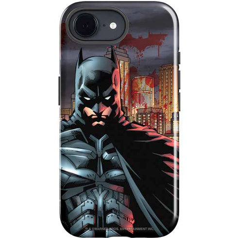 DC Comics Batman The Dark Knight Comic Art in Gotham City iPhone 16e Impact Case