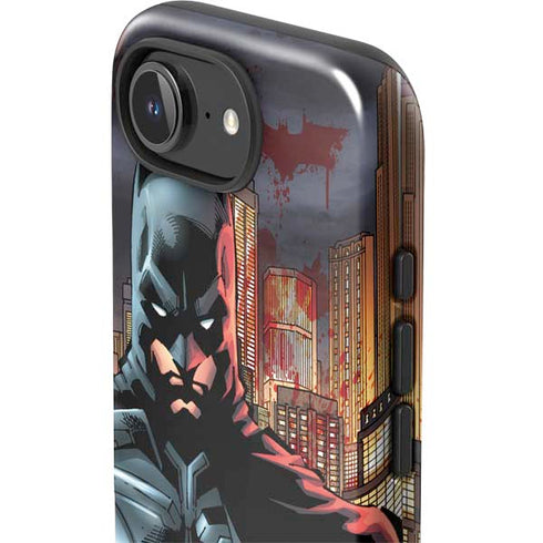 DC Comics Batman The Dark Knight Comic Art in Gotham City iPhone 16e Impact Case