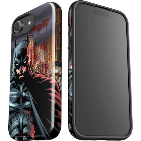 DC Comics Batman The Dark Knight Comic Art in Gotham City iPhone 16e Impact Case