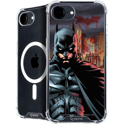 DC Comics Batman The Dark Knight Comic Art in Gotham City iPhone 16e MagSafe Case