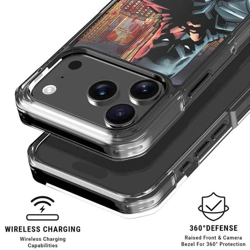 DC Comics Batman The Dark Knight Comic Art in Gotham City iPhone 18 Pro Clear Case
