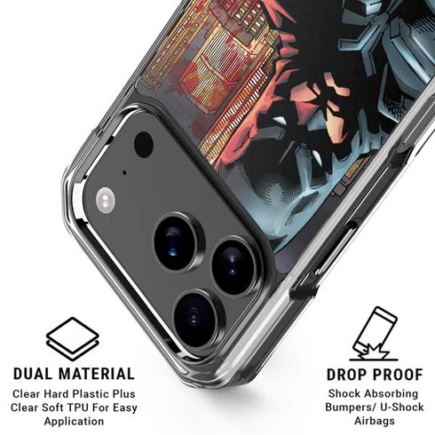 DC Comics Batman The Dark Knight Comic Art in Gotham City iPhone 18 Pro Clear Case