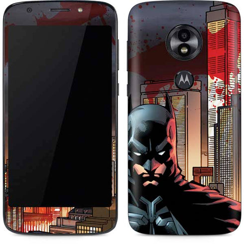 DC Comics Batman The Dark Knight Comic Art in Gotham City Moto E5 Play Skin