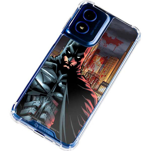 DC Comics Batman The Dark Knight Comic Art in Gotham City Moto G Play 4G (2024) Clear Case