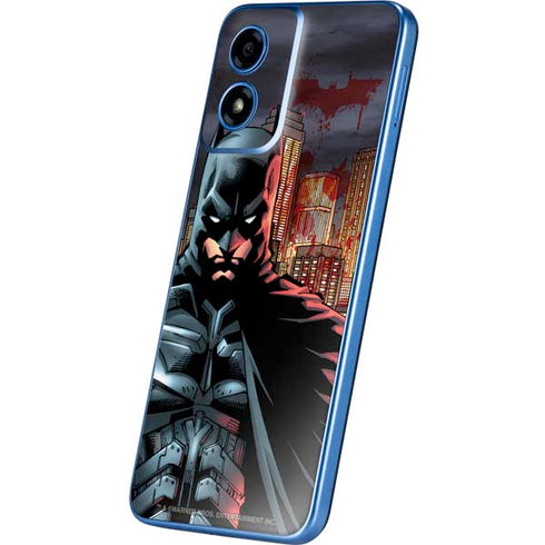 DC Comics Batman The Dark Knight Comic Art in Gotham City Moto G Play 4G (2024) Skin