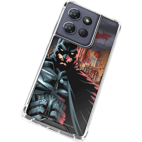 DC Comics Batman The Dark Knight Comic Art in Gotham City Moto G Play 5G (2025) Clear Case