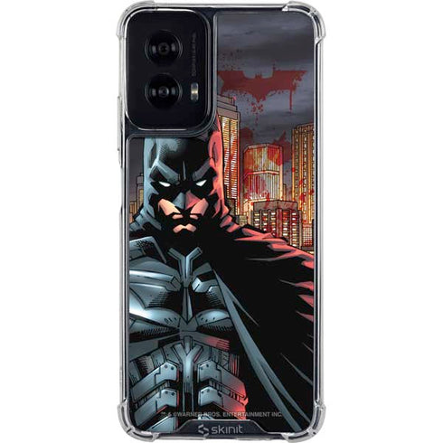DC Comics Batman The Dark Knight Comic Art in Gotham City Moto G Power 5G (2024) Clear Case