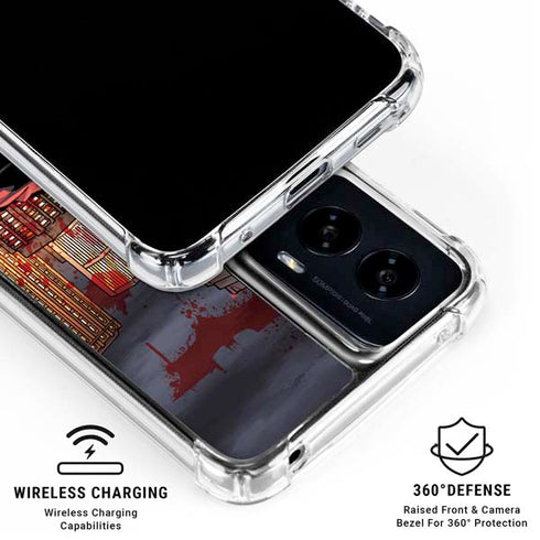 DC Comics Batman The Dark Knight Comic Art in Gotham City Moto G Power 5G (2024) Clear Case