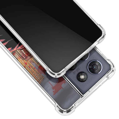 DC Comics Batman The Dark Knight Comic Art in Gotham City Moto G Stylus 5G (2025) Clear Case