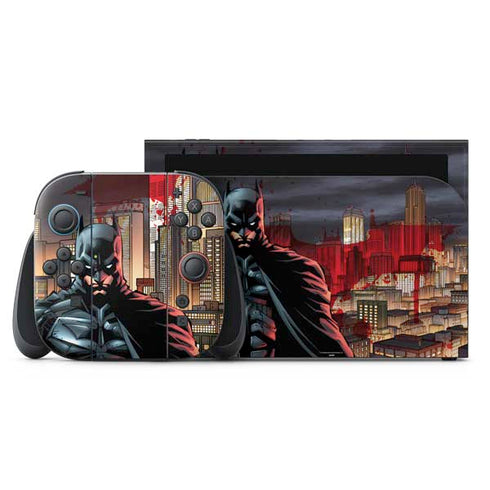 DC Comics Batman The Dark Knight Comic Art in Gotham City Nintendo Skins