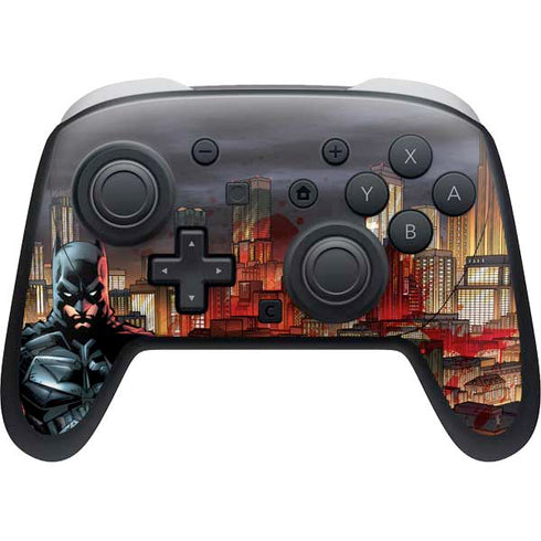DC Comics Batman The Dark Knight Comic Art in Gotham City Nintendo Switch 2 (2025) Pro Controller Skin
