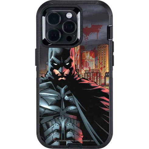 DC Comics Batman The Dark Knight Comic Art in Gotham City Otterbox Defender iPhone Skin