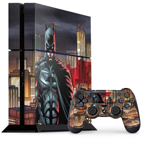 DC Comics Batman The Dark Knight Comic Art in Gotham City PlayStation PS4 Skins