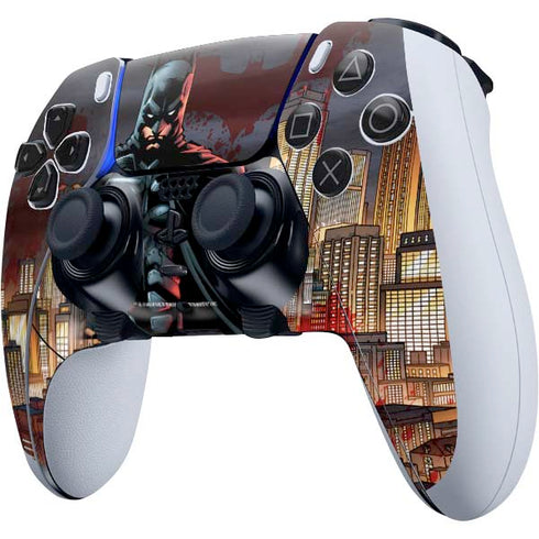 DC Comics Batman The Dark Knight Comic Art in Gotham City PS5 DualSense Edge Pro Controller Skin