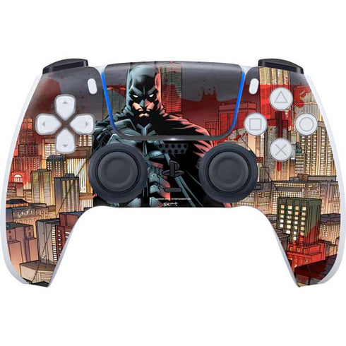 DC Comics Batman The Dark Knight Comic Art in Gotham City PlayStation PS5 Skins