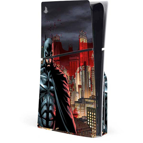 DC Comics Batman The Dark Knight Comic Art in Gotham City PlayStation PS5 Skins