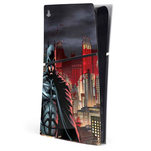 DC Comics Batman The Dark Knight Comic Art in Gotham City PlayStation PS5 Skins