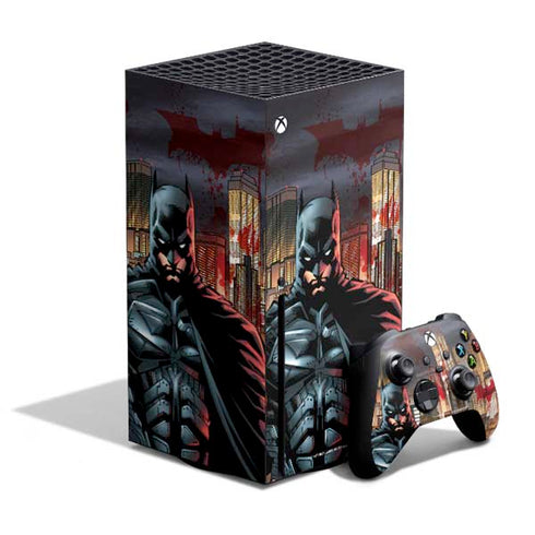 DC Comics Batman The Dark Knight Comic Art in Gotham City Xbox Series X Skins