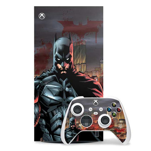DC Comics Batman The Dark Knight Comic Art in Gotham City Xbox Series X Skins