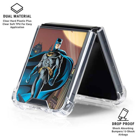 DC Comics Batman in the Sky Galaxy Z Flip7 Clear Case