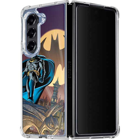 DC Comics Batman in the Sky Galaxy Z Fold5 5G Clear Case