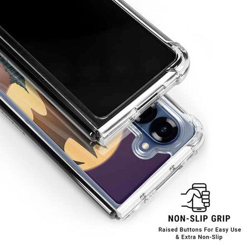 DC Comics Batman in the Sky Galaxy Z Fold6 Clear Case