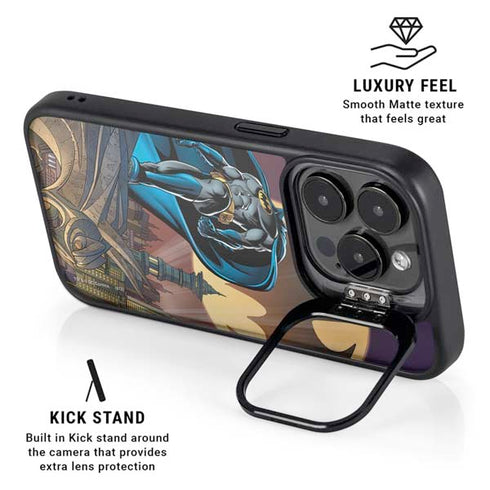 DC Comics Batman in the Sky iPhone 15 Pro Max Kickstand Case