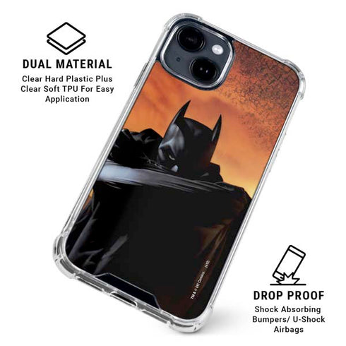 DC Comics Batman Begins Art iPhone 15 Clear Case