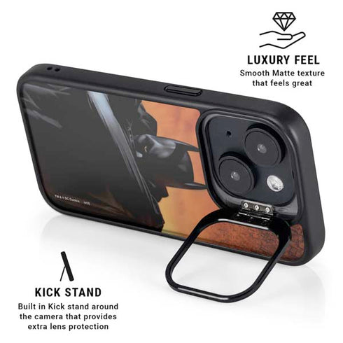 DC Comics Batman Begins Art iPhone 15 Kickstand Case