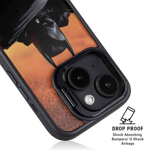 DC Comics Batman Begins Art iPhone 15 Kickstand Case