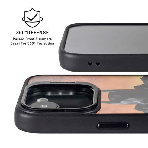 DC Comics Batman Begins Art iPhone 16e Kickstand Case