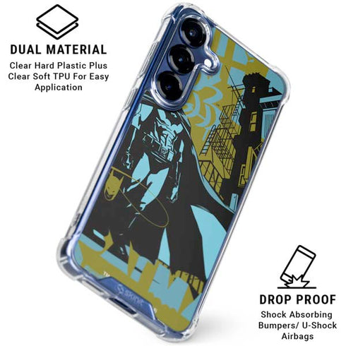 DC Comics Batman Poster Abstract Galaxy S25 Clear Case