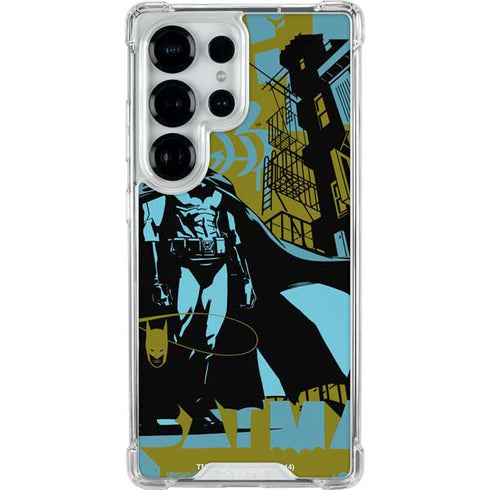 DC Comics Batman Poster Abstract Galaxy S25 Ultra Clear Case