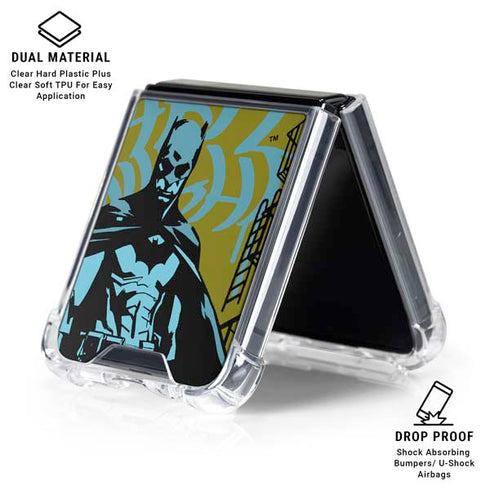 DC Comics Batman Poster Abstract Galaxy Z Flip6 Clear Case