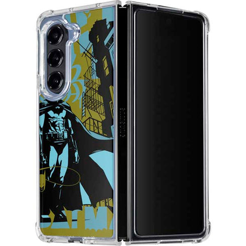 DC Comics Batman Poster Abstract Galaxy Z Fold5 5G Clear Case