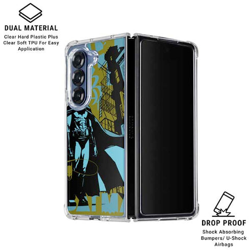DC Comics Batman Poster Abstract Galaxy Z Fold6 Clear Case