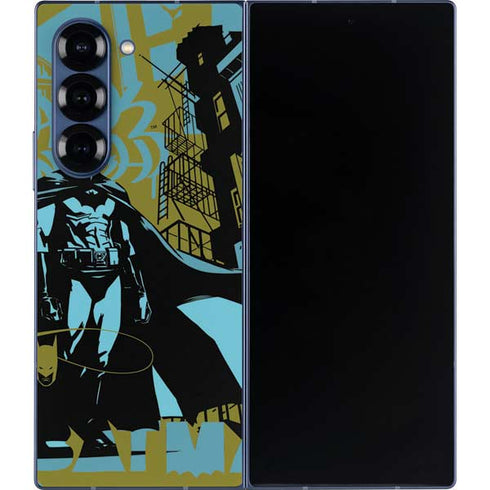 DC Comics Batman Poster Abstract Galaxy Z Fold6 Skin
