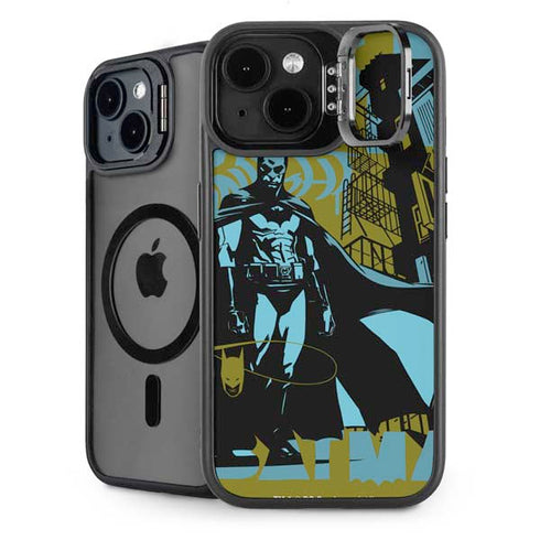 DC Comics Batman Poster Abstract iPhone 15 Plus Kickstand Case