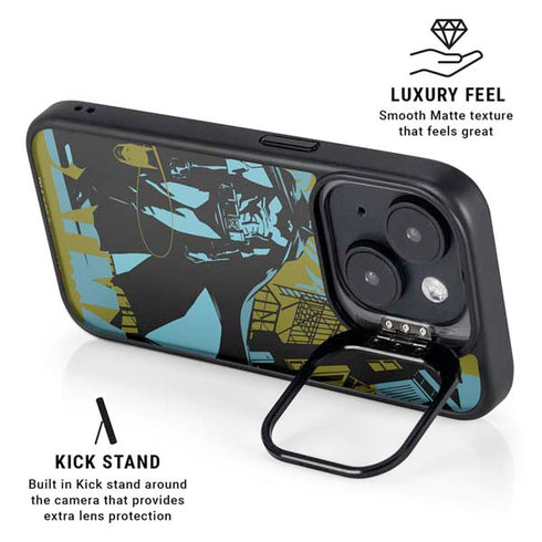 DC Comics Batman Poster Abstract iPhone 15 Plus Kickstand Case