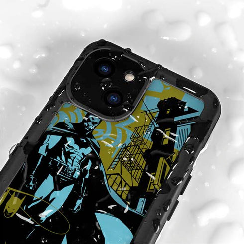 DC Comics Batman Poster Abstract iPhone 15 Plus Waterproof Case