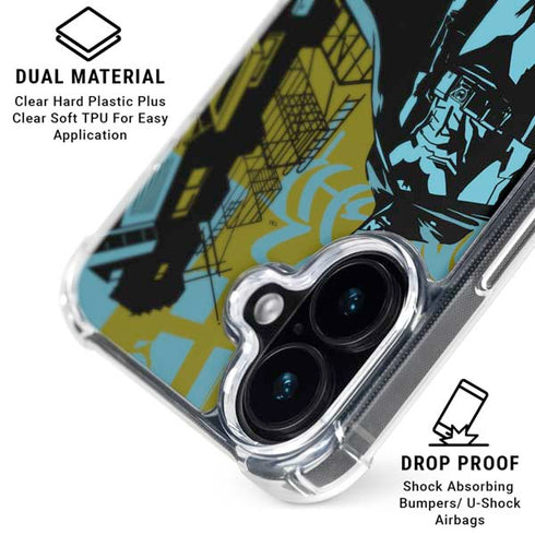 DC Comics Batman Poster Abstract iPhone 16 Clear Case