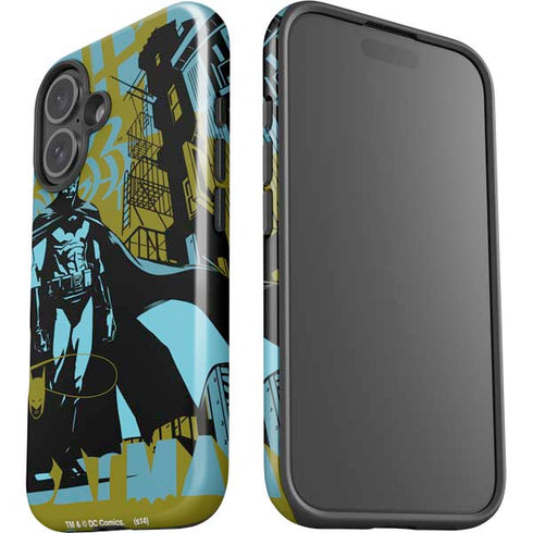 DC Comics Batman Poster Abstract iPhone 16 Plus Impact Case