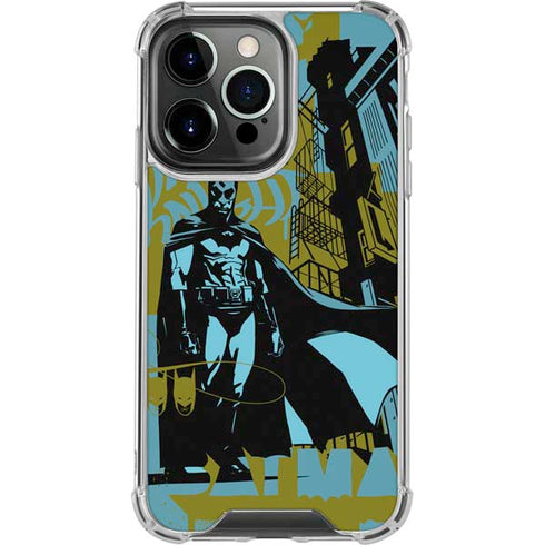 DC Comics Batman Poster Abstract iPhone 16 Pro Clear Case