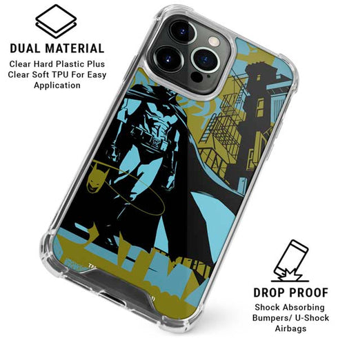 DC Comics Batman Poster Abstract iPhone 16 Pro Clear Case